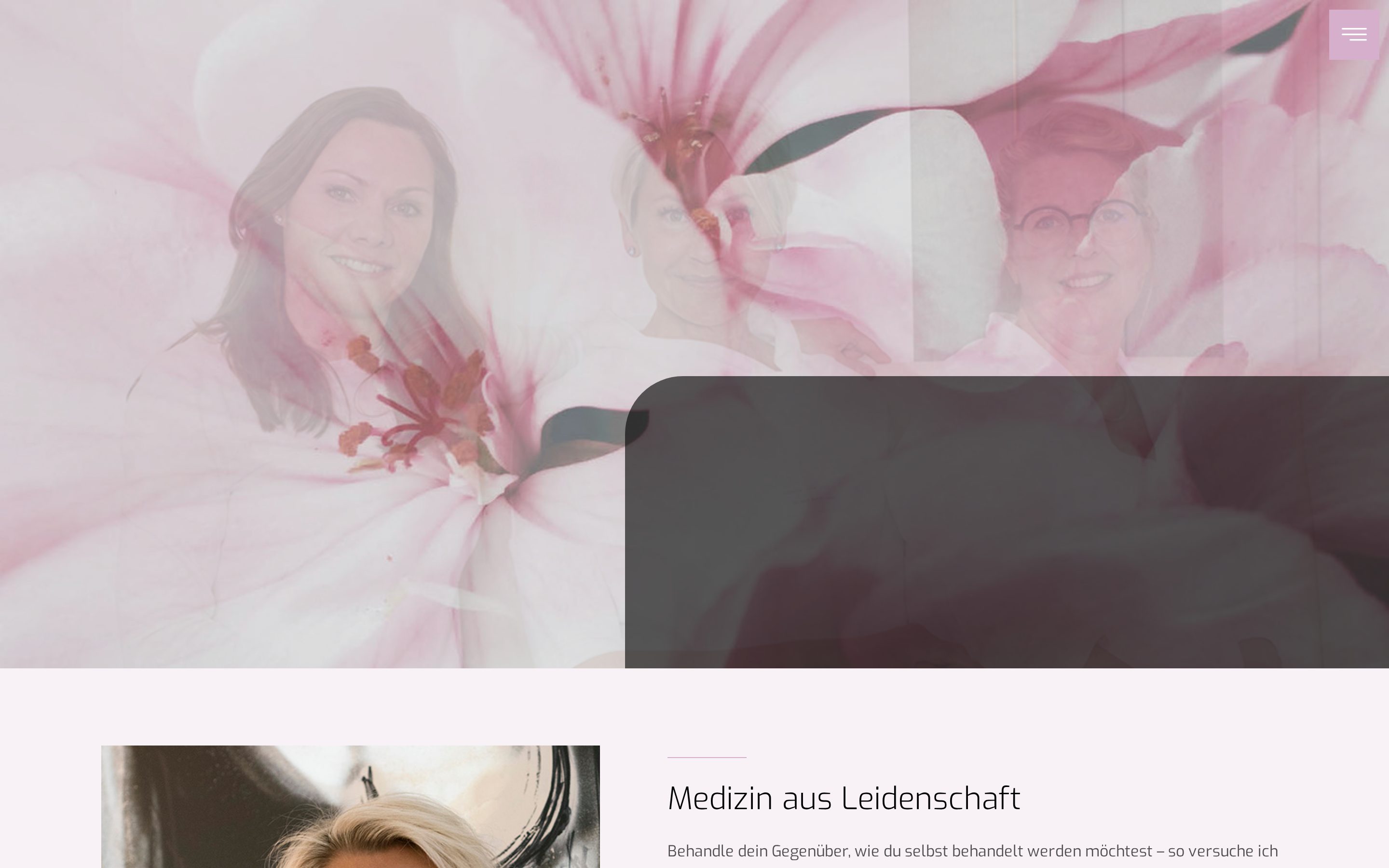 Screenshot der Website MonaLisa Touch Laser München
